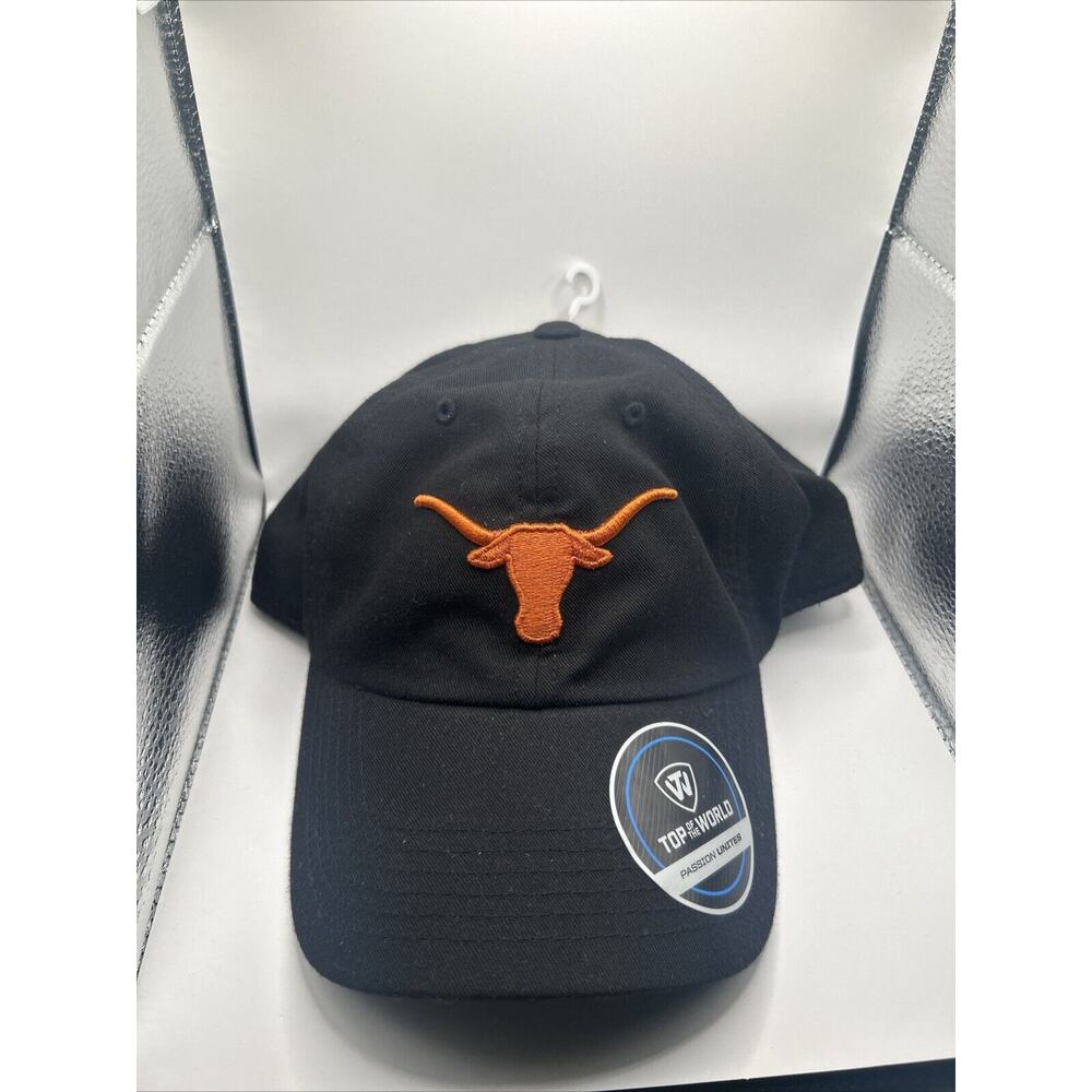 TEXAS LONGHORNS HAT BLACK MVP NCAA COLLEGE FOOTBALL TEAM LOGO NEW CAP